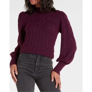 EXPRESS Mock Neck Balloon Sleeves Sweater